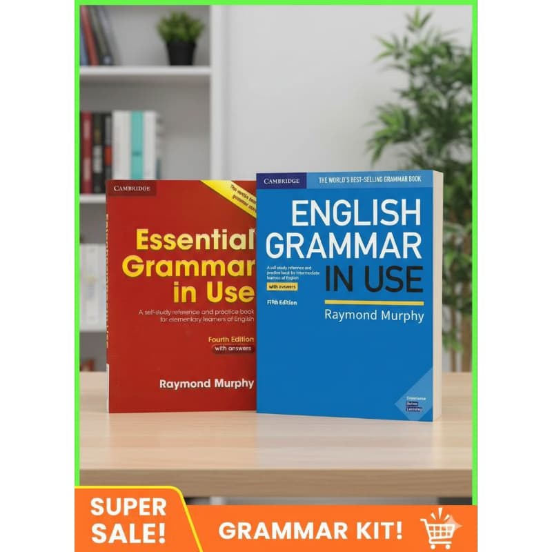 Kit 2 Livros Grammar In Use - Murphy - Impressos Com Espiral + Áudios Drive