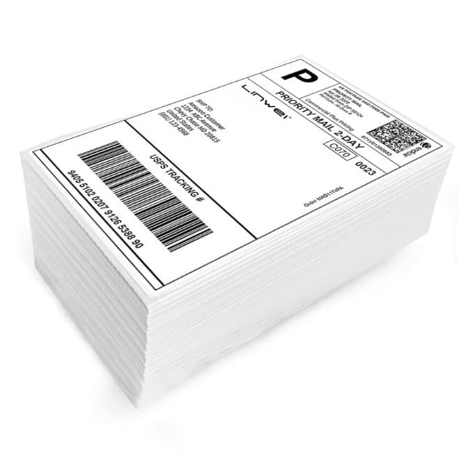 1000 Etiquetas 10x15cm Térmica Resma Com Serrilha