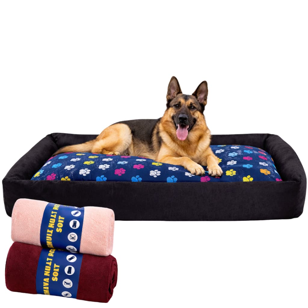 Cama Pet Grande E Media Com Manta Fundo Impermeavel Antialergica