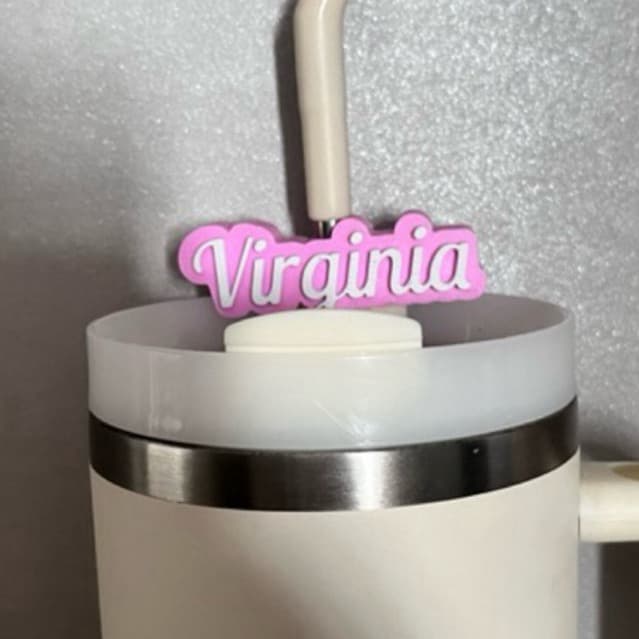 Identificador de Canudo Personalizado com Nome  Deixe Seu Copo com a Sua Cara (Nome Imediatamente no Chat Após a Compra)