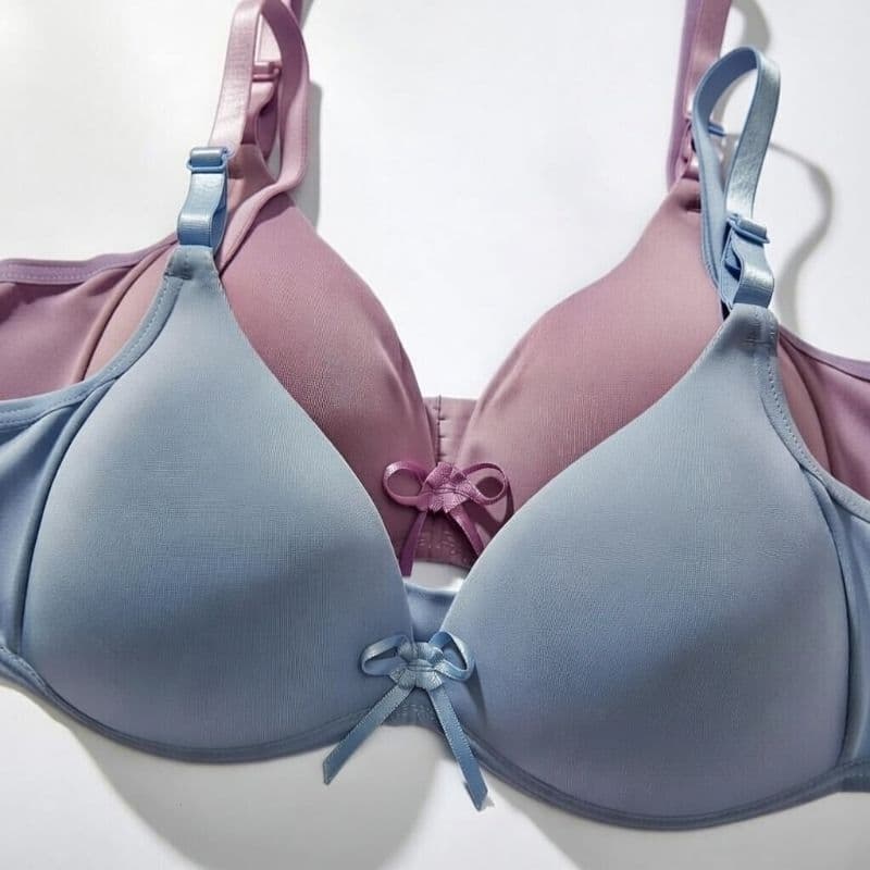 Sutiã menina moça microfibra confortável com bojo leve e fecho traseiro Kit com 2 unidades