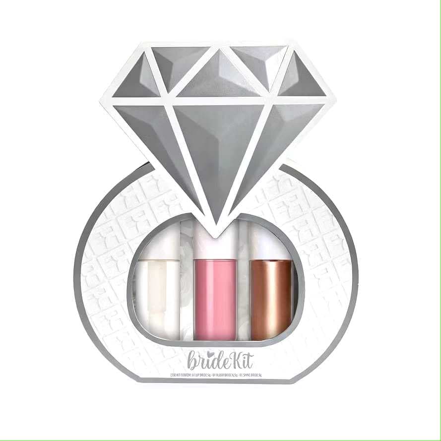 Kit Bride Franciny Gloss Iluminador E Blush Casamento Prata Noiva