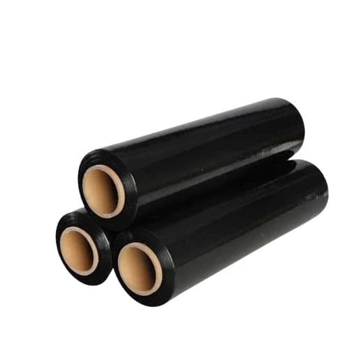 Kit 3 Bobina Filme Stretch Preto Tubete 500x30mic C/ 200m 2kg