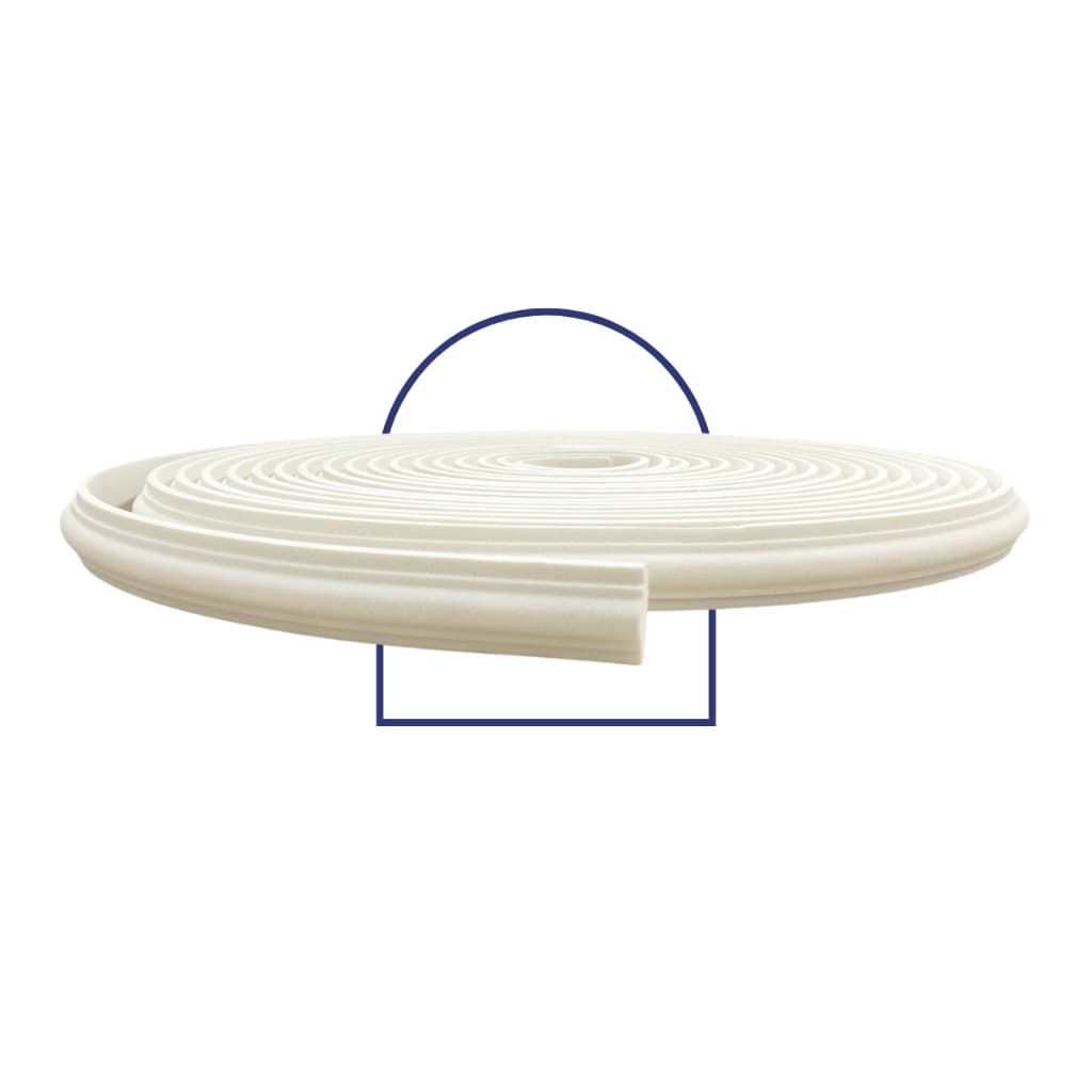 Boiserie Moldura Roda Meio Eva Autoadesivo Flexível Sirius 2,4cm x 1cm