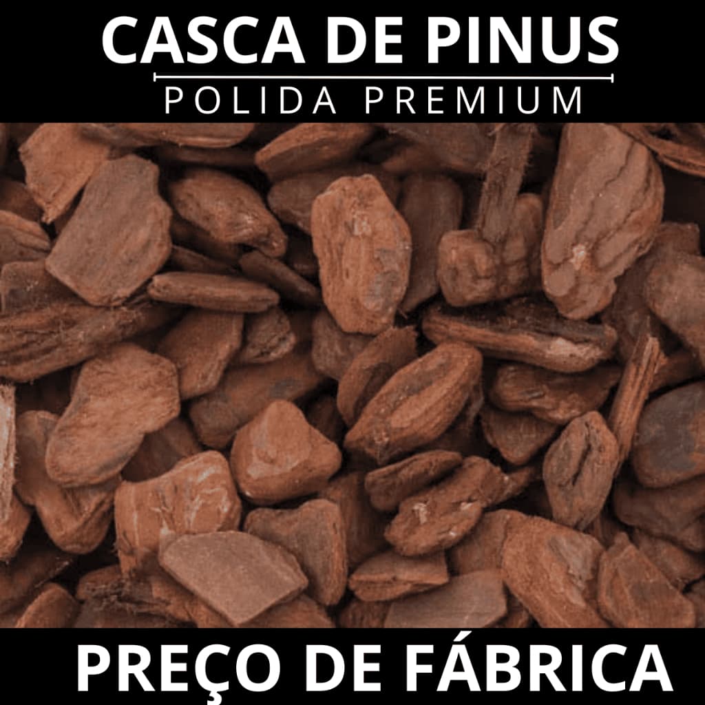 Casca De Pinus Polida Natural Jardinagem Decoração Saco 3, 10, 20 litros