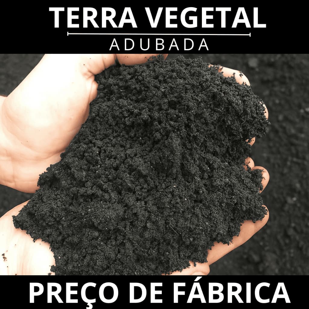 Terra Vegetal Adubada - PRONTA PARA O PLANTIO para Horta, Jardim, Flores e Plantas em Vaso – 20Kg