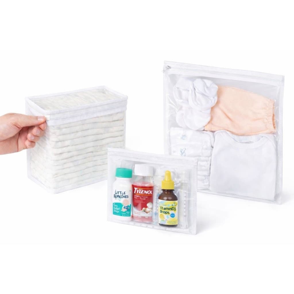 Kit 6 Nécessaire Transparente Organizador Bolsa Mala Saída Maternidade