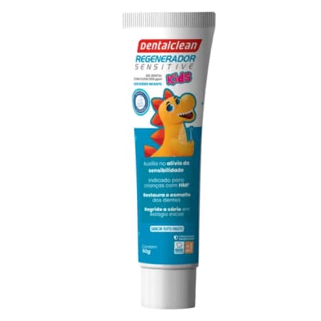 Pasta Gel Dental Kids Flúor Regenerador 50g Dentalclean