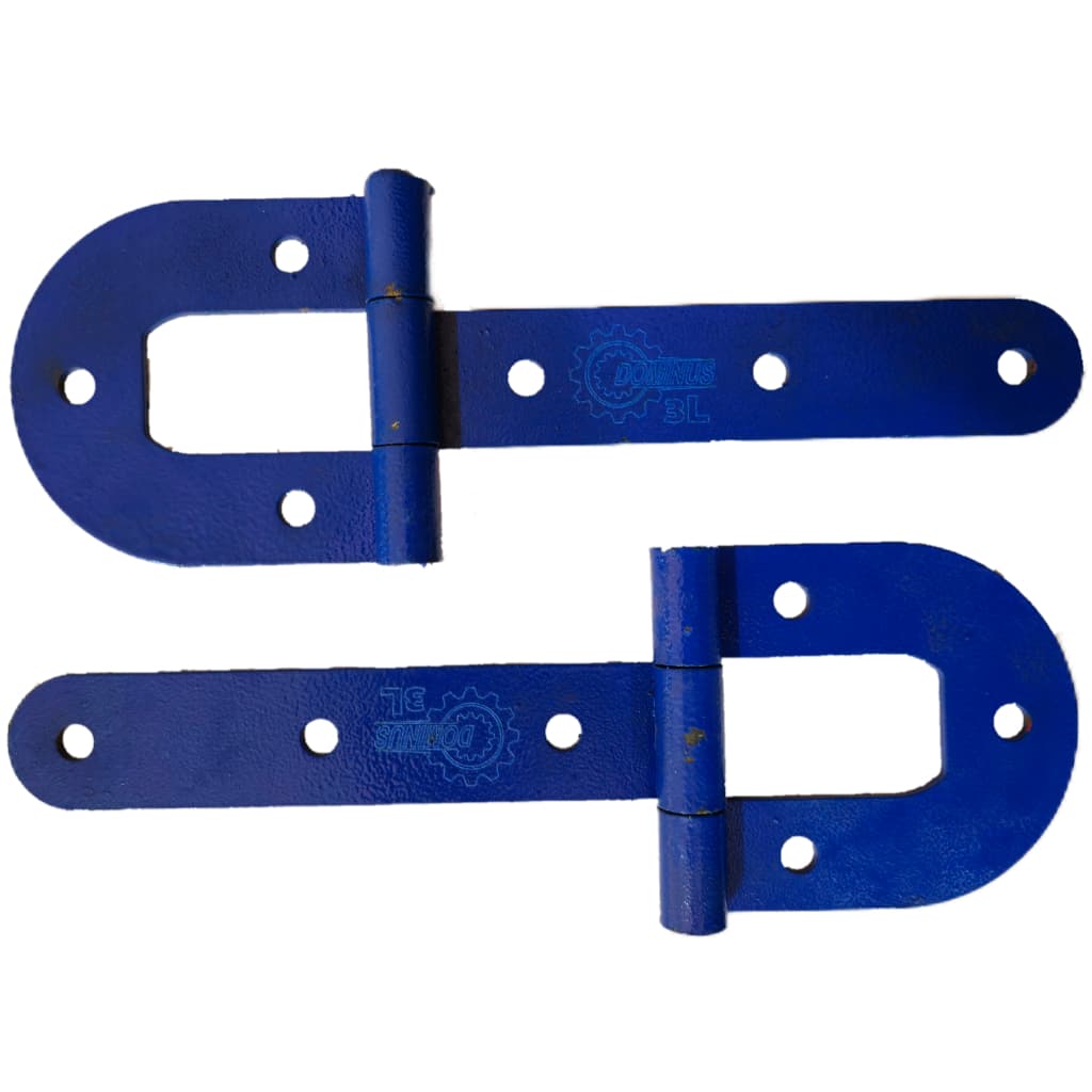 Par 2 Dobradiças Ferradura Porteira N3 Aço Carbono