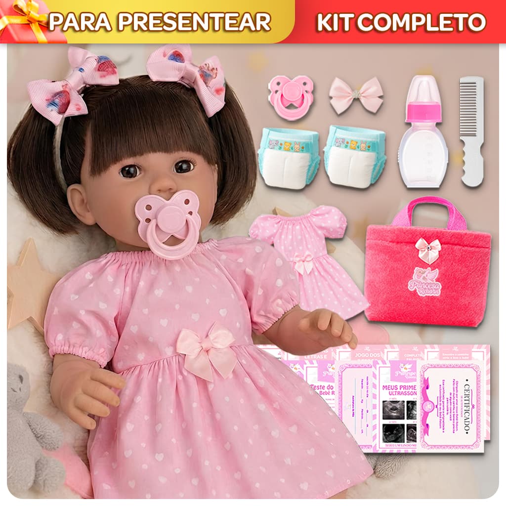 Bebê Reborn Realista 100% Silicone Vários Itens Bolsa Maternidade