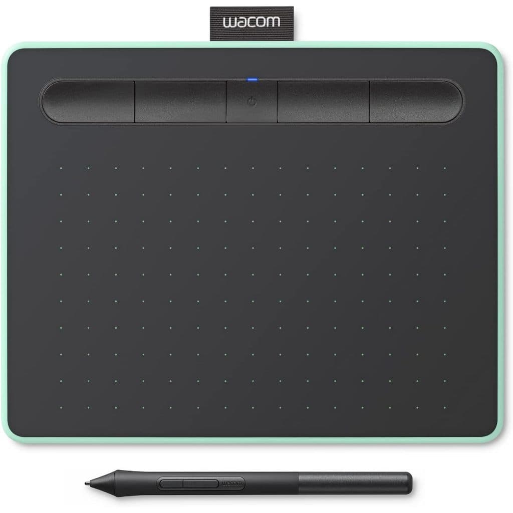 Mesa Digitalizadora Wacom Bluetooth Pequena Intuos Criativa - CTL4100WLE0, Verde e Preta, Pequeno
