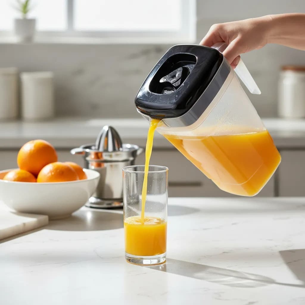 Jarra de Plástico Transparente 2 Litros com Tampa Jarra de Suco