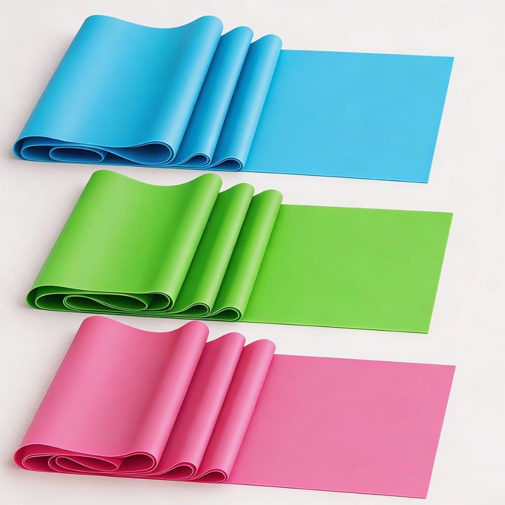 Kit com 3 Faixas de Resistência Elástica TPE para Exercícios Fitness, Yoga, Pilates, Fisioterapia e Treino Funcional Top