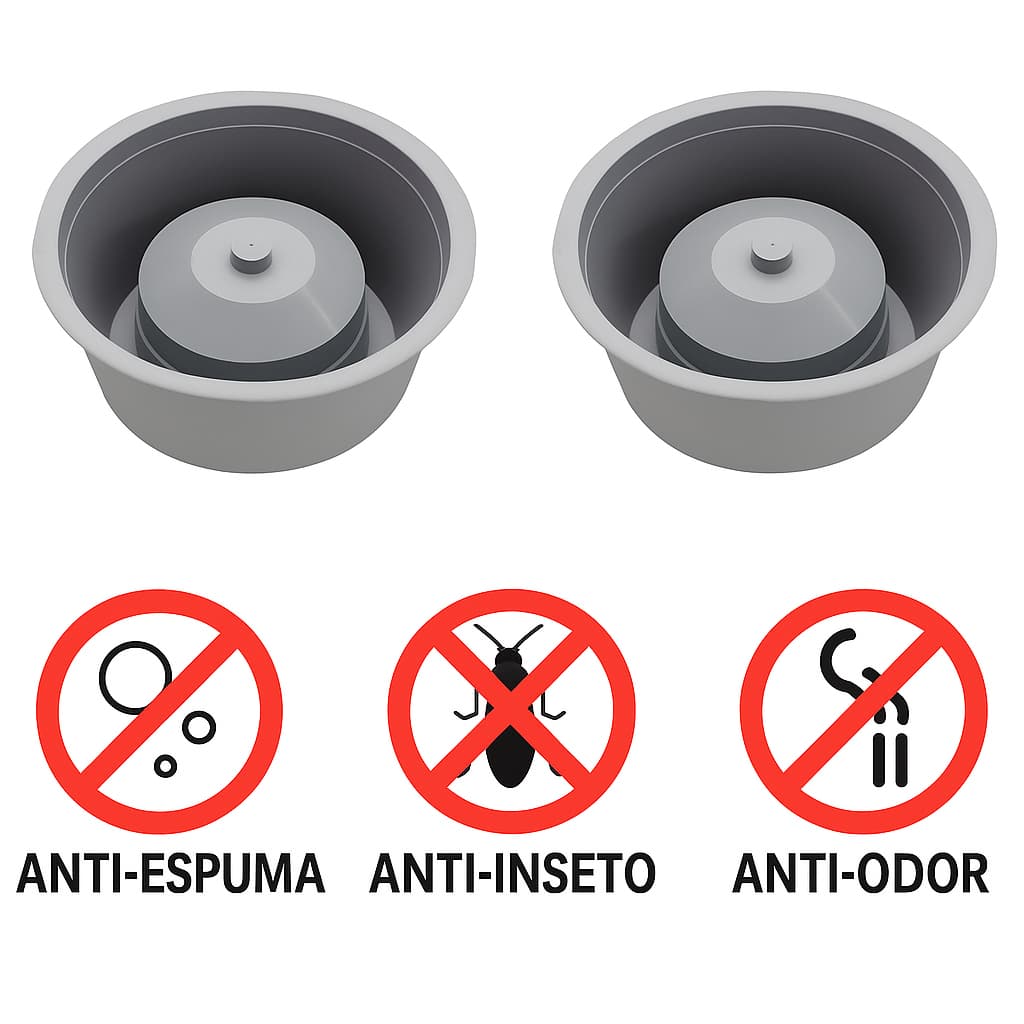 Kit 1 ; 2 e 3 Adaptador Tira Mau Cheiro Ralos E Porta Grelhas 10cm Giofer