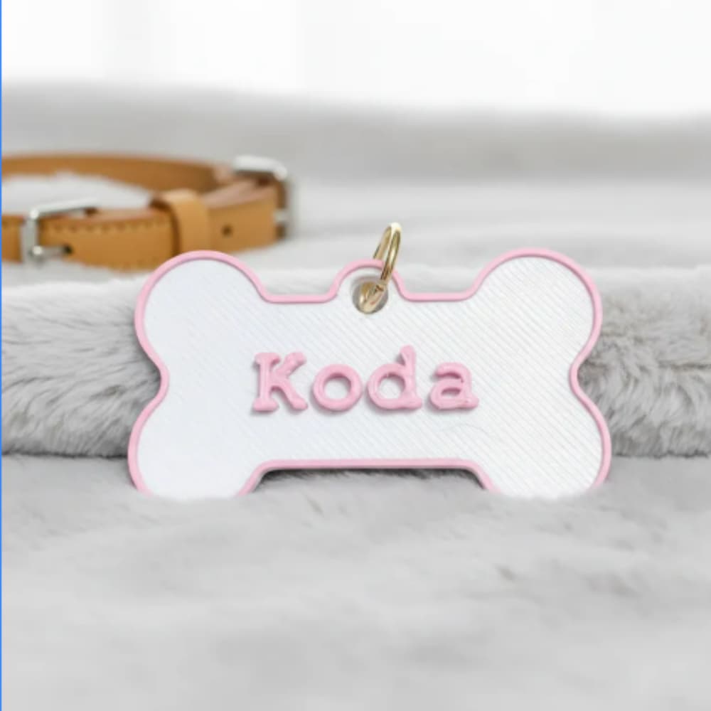 Plaquinha Pet Personalizada com Nome e Telefone | Identificação para Cães e Gatos