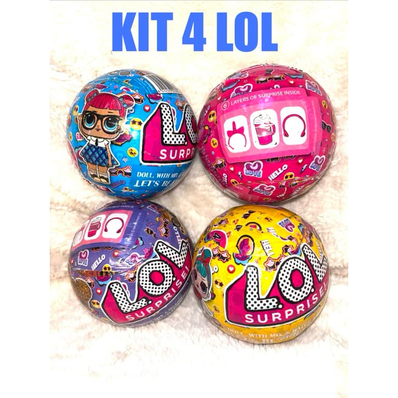 Lol surpresa Kit 4 Lol bola e acessórios