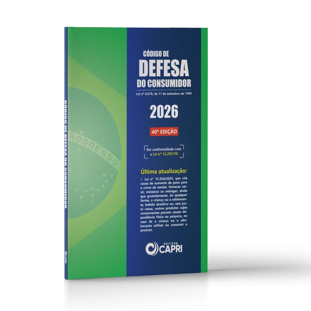 Livro Código de Defesa do Consumidor Atualizado 2026 40ª Ed.