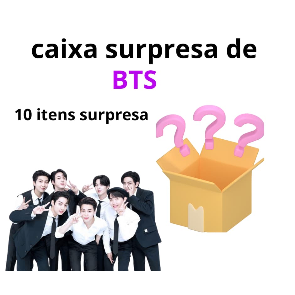 caixa surpresa do BTS com 10 itens