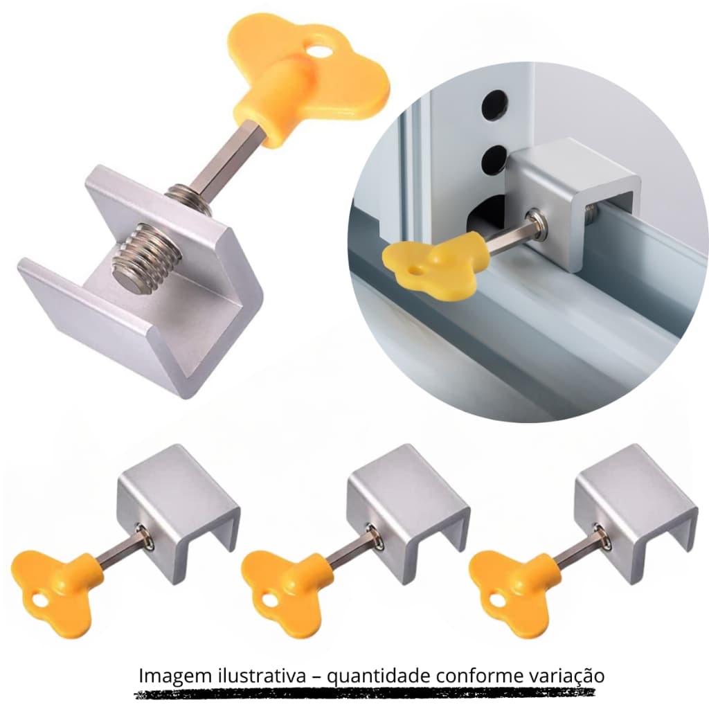 1 a 6 Peças Trava Fecho De Segurança De Janela Para Crianças Bebê  Infantil Ajustável Alumínio Reforçado