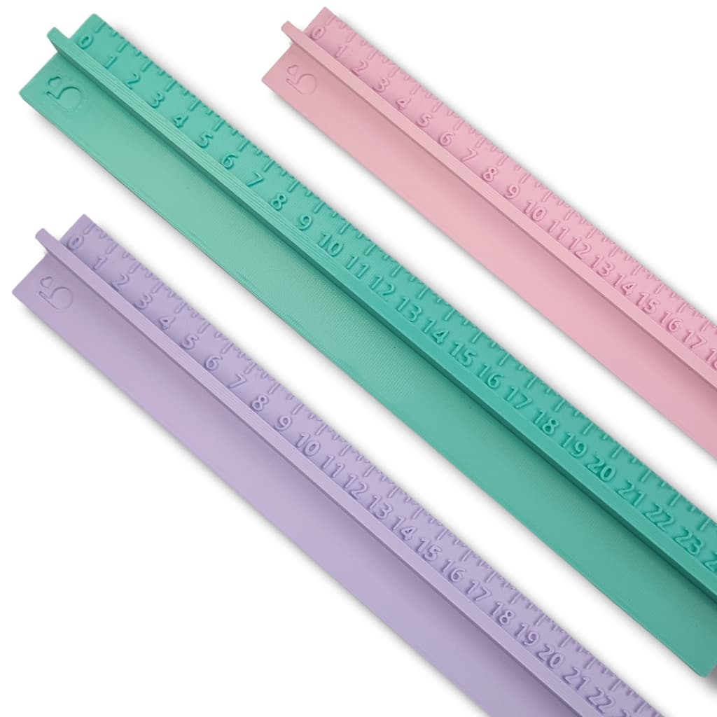 Régua Proteção Dedos Corte Papelaria Personalização Artesanato 30 Cm