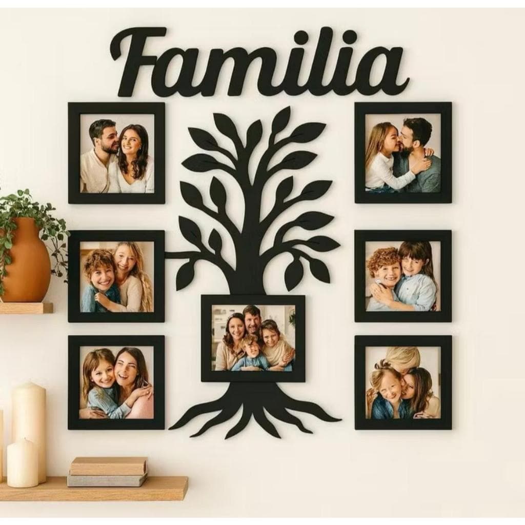 Porta Retrato Familia Em Mdf