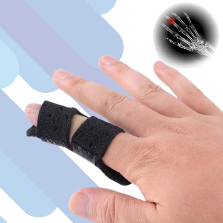 Tala Ortopédica Chapa de Alumínio Velcro Ajustável para Dedo Fratura Luxação Entorse Artrite Artrose