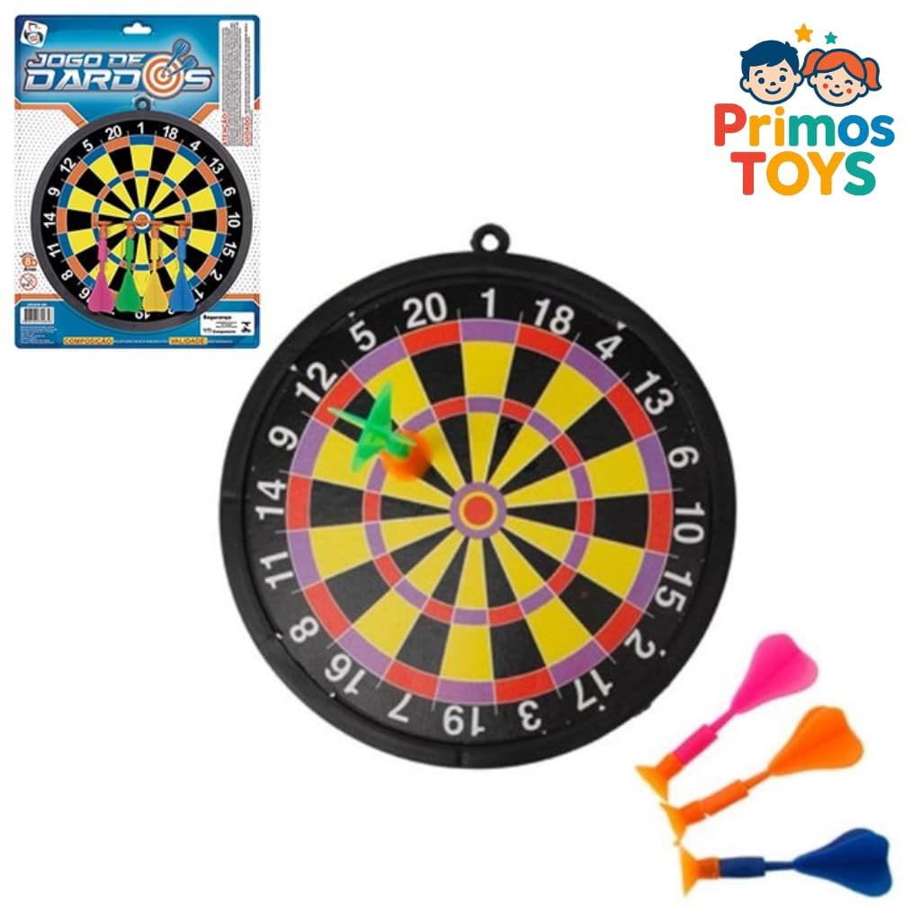Jogo de Dardos Pica Pau com 4 Dardos Sem Ponta | Alvo Infantil Seguro