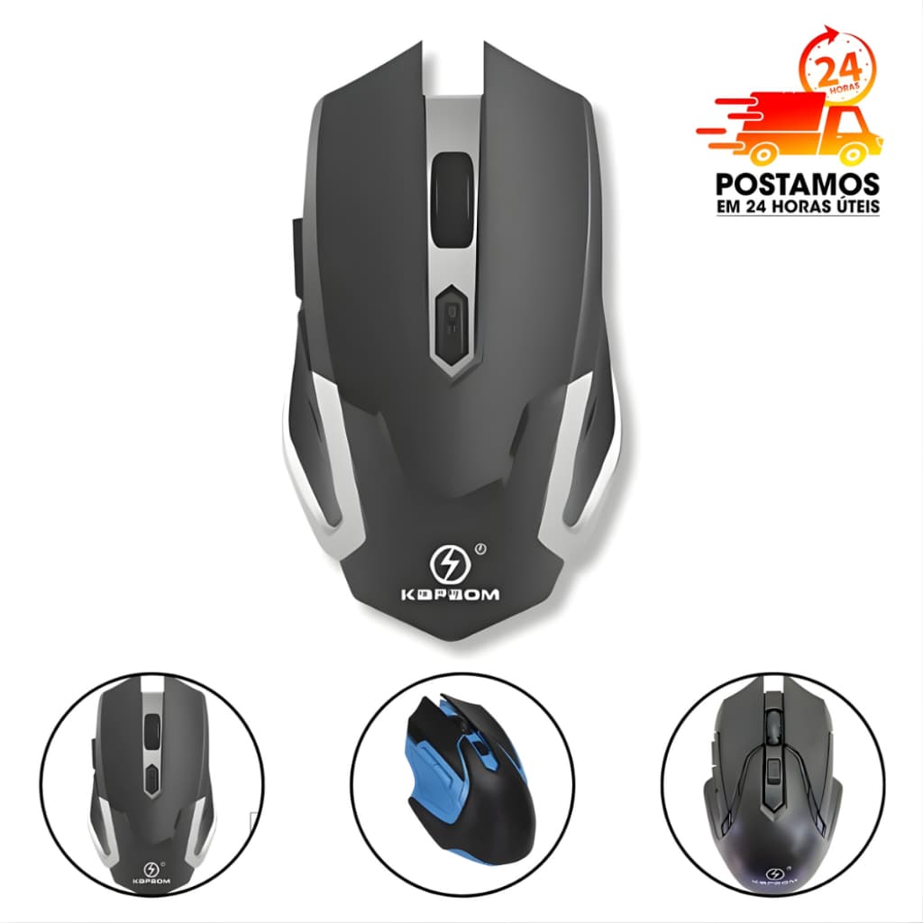Mouse Gamer Receptor SEM FIO Notebook PC Wireless USB Computador Jogos Kapbom Ergo