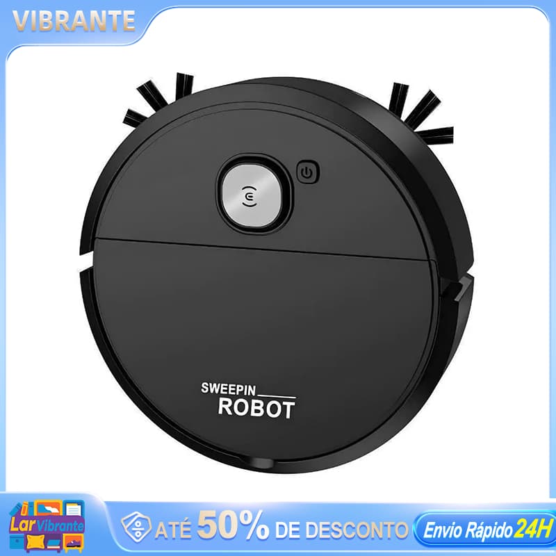 Robô Varredora/Aspirador De Pó Automática 3 Em 1 Limpeza Doméstica Robótico Inteligente E Silencioso