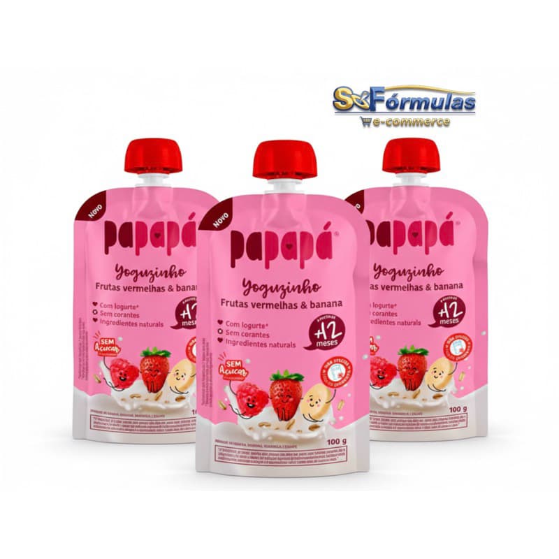 Yoguzinho Papapá Papinha - Frutas Vermelhas & Banana - +12Meses 100g
