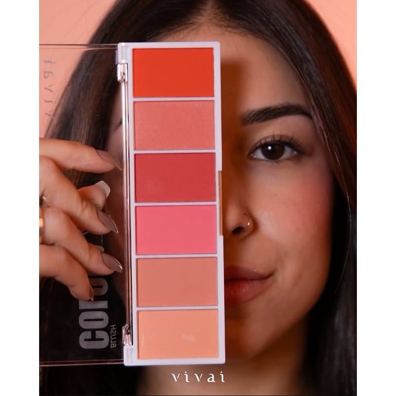 Paleta de Blush Color Me Matte Vivai 2004.4.1 maquiagem Blush Color Me – Vivai