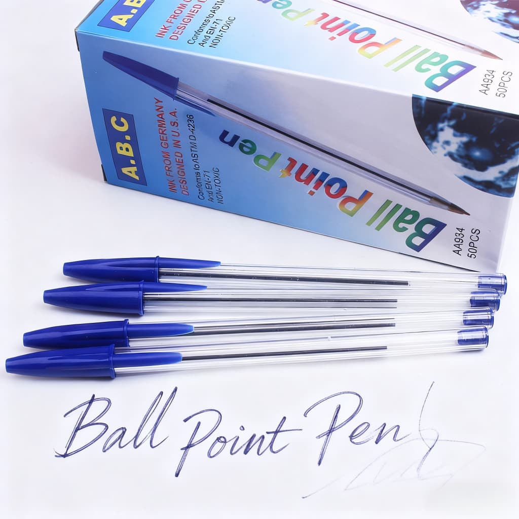 Kit 10-50 Canetas Esferográficas Ponta Média Simple Azul Preta Vermelha Escolar Escritório