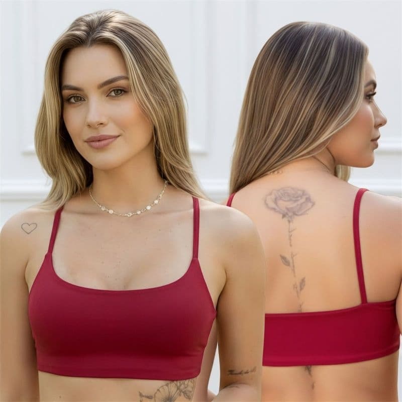 Top Faixa Alcinha Fitness Academia Duplo Zero Transparência Cores