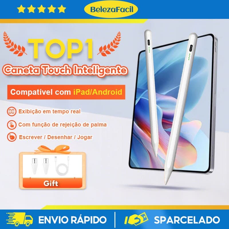 Caneta Stylus telas sensíveis ao toque com design magnético Caneta Touch Screen Ponta Fina Stylus Desenho Celular Tablet