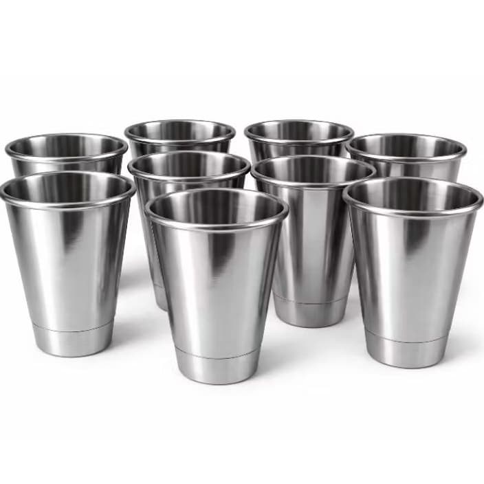 Kit Com 10-06-04 Copos de Alumínio Polido 350ml