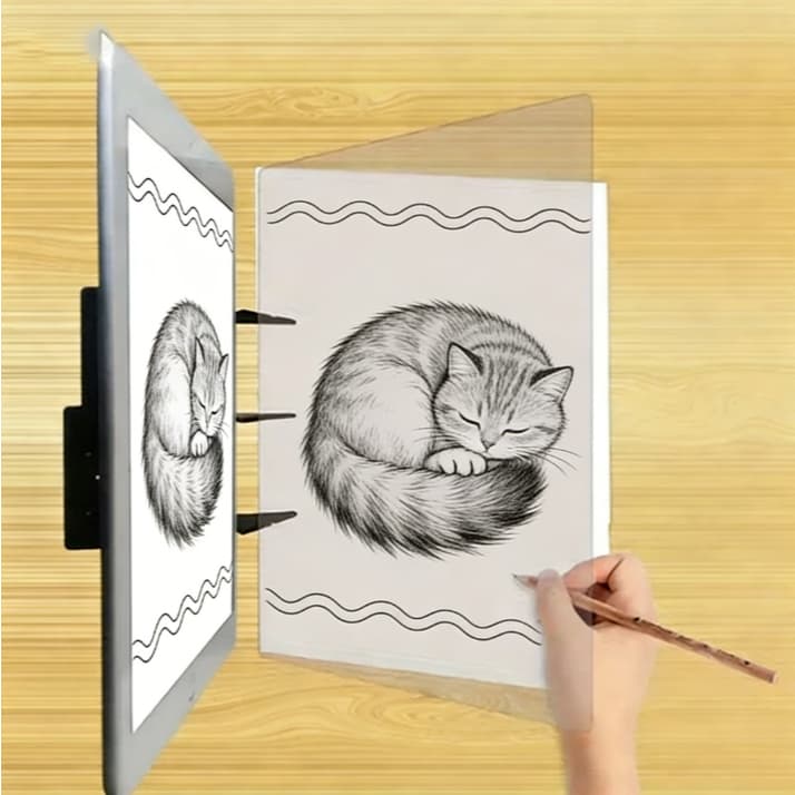 Desenho Projeção Cópia Prancheta Aprendizagem Ferramentas De Mesa De Quadro Esboço Óptico Universal Celular E Tablet