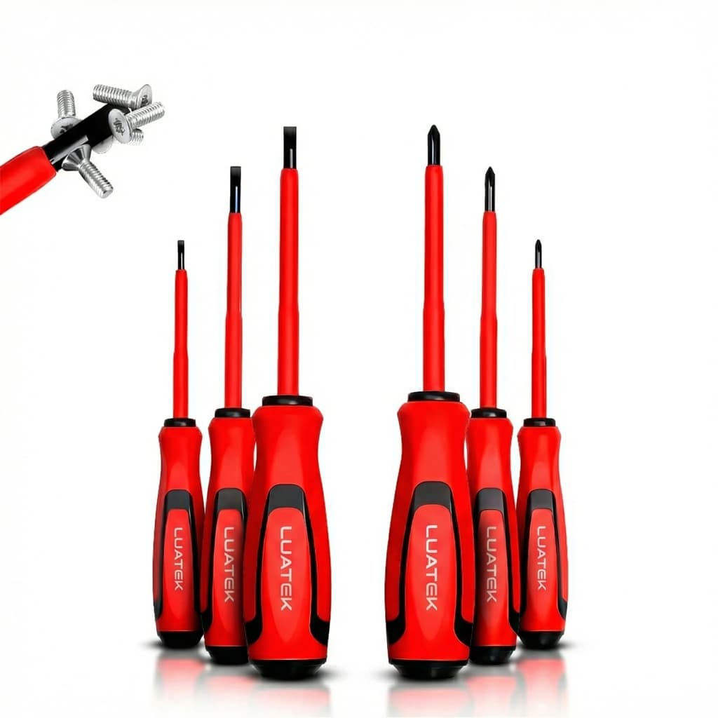 Jogo De Chave De Fenda E Philips Isolada Imantadas 6 Peças