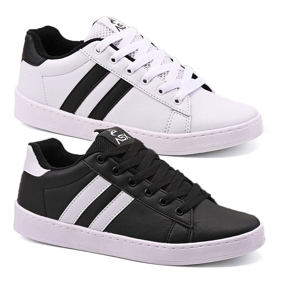 Kit Tênis Unissex Casual Muito Leve Confortável Com Designer Moderno