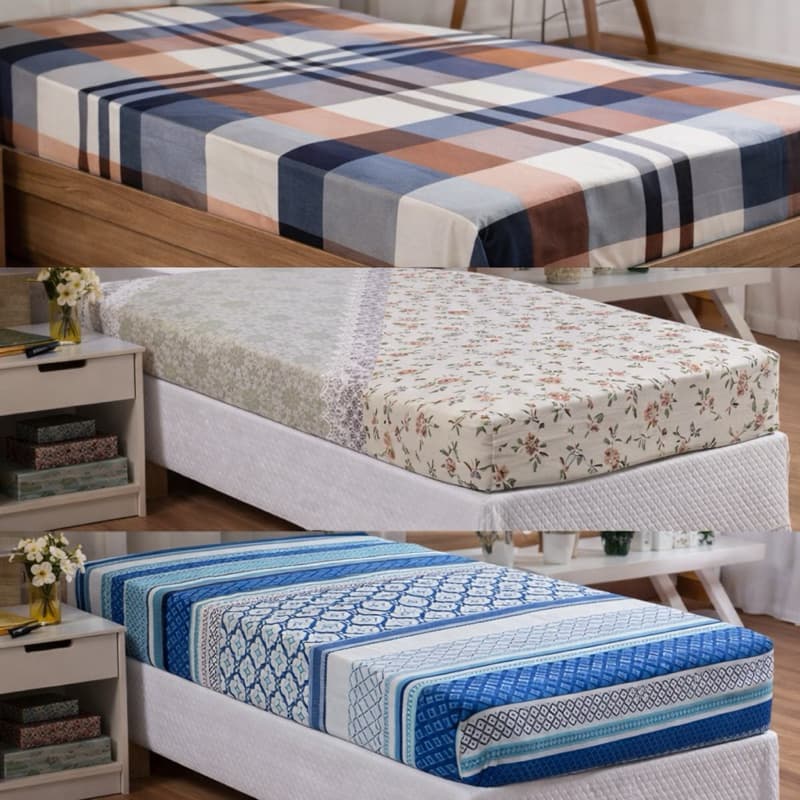 Kit com 3 capas de colchão tamanho solteiro  com zíper microfibra 170 fios