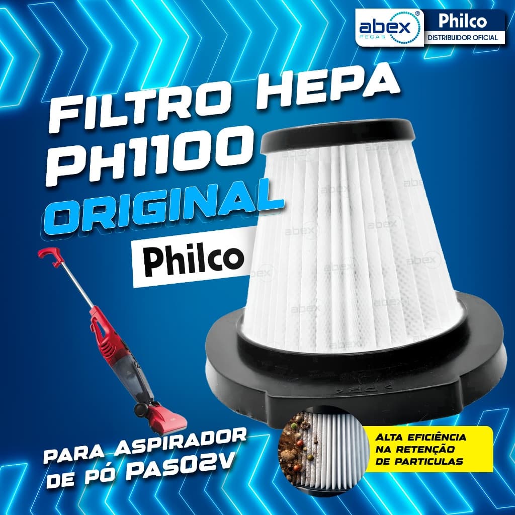 Filtro Hepa Para Aspirador De Pó Rapid Turbo Philco PH1100 PAS02V PAS02C PAS1450C PAS1470V Original