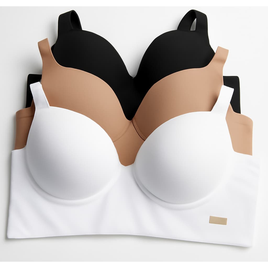 kit c/3 Sutiã Básico Reforçado de Microfibra Com Bojo do P ao GG PROMOÇÃO