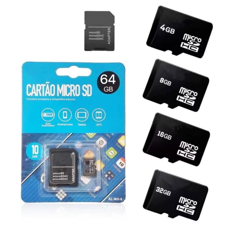 Cartão de Memória Micro SD 4GB/8GB/16GB/ 32GB/ 64GB Alta Velocidade Original