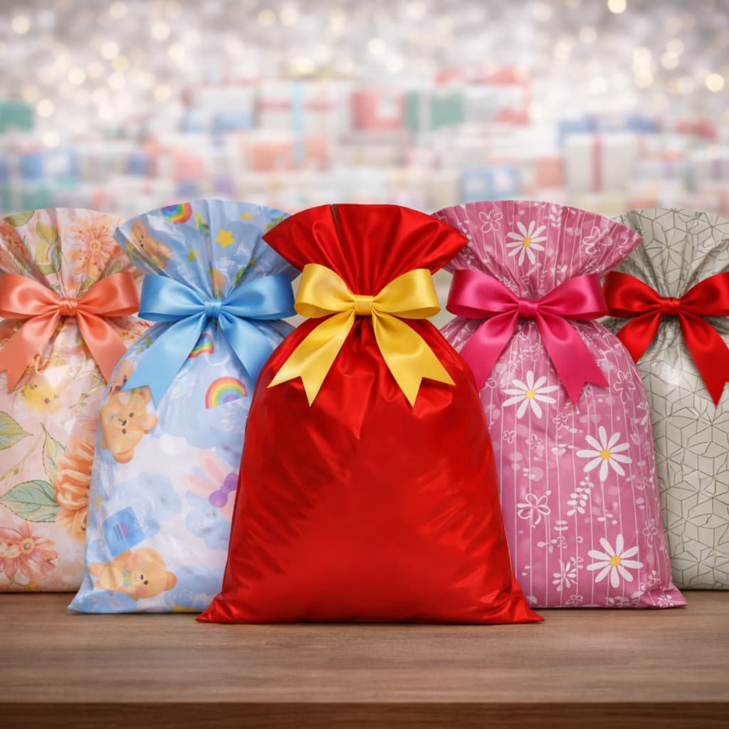 Embalagem Saco de Presente 30X44cm 50 unidades Varias Estampas BOPP Premium