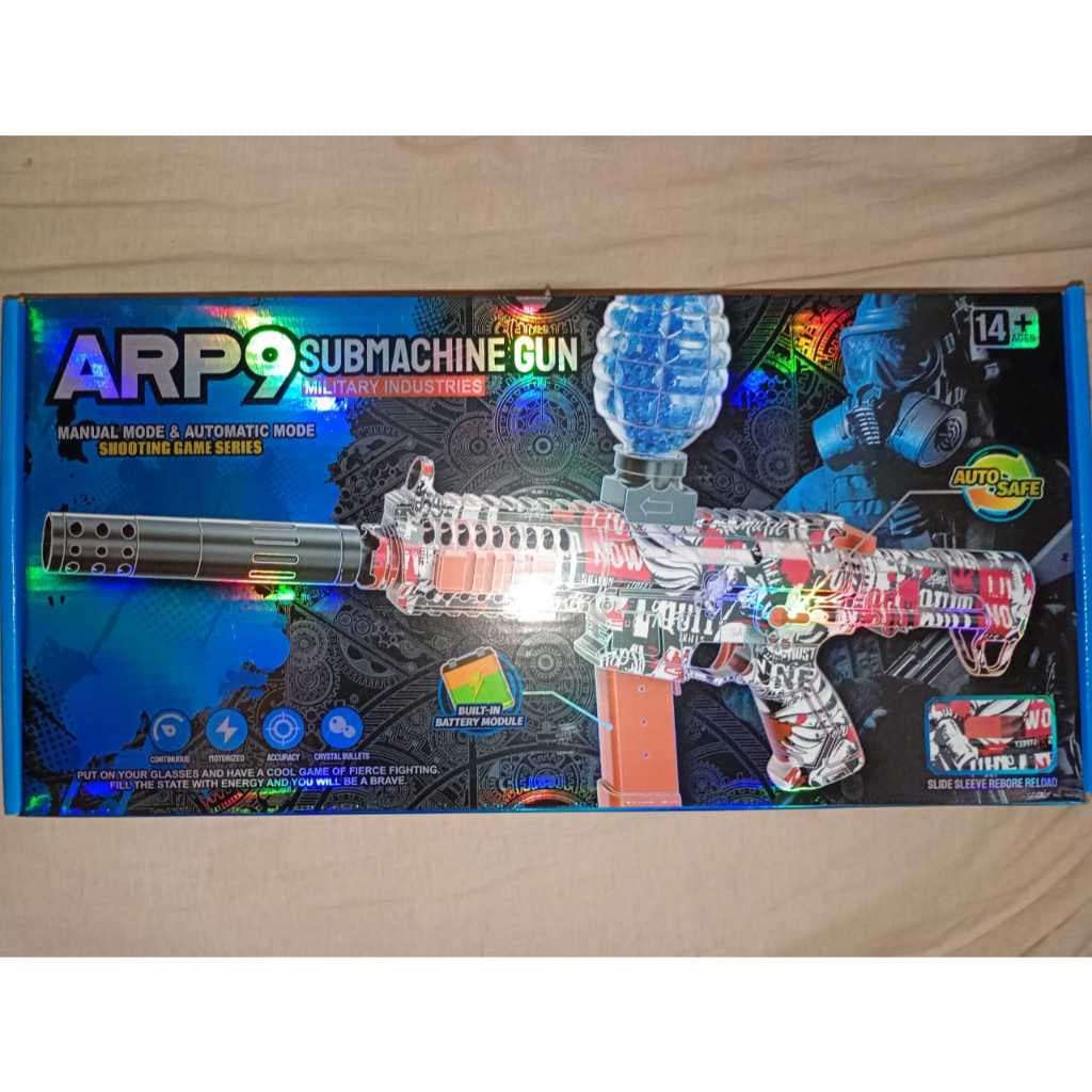 Arma de gel Automática Lança Dispara Bolinha Recarregável preto neg