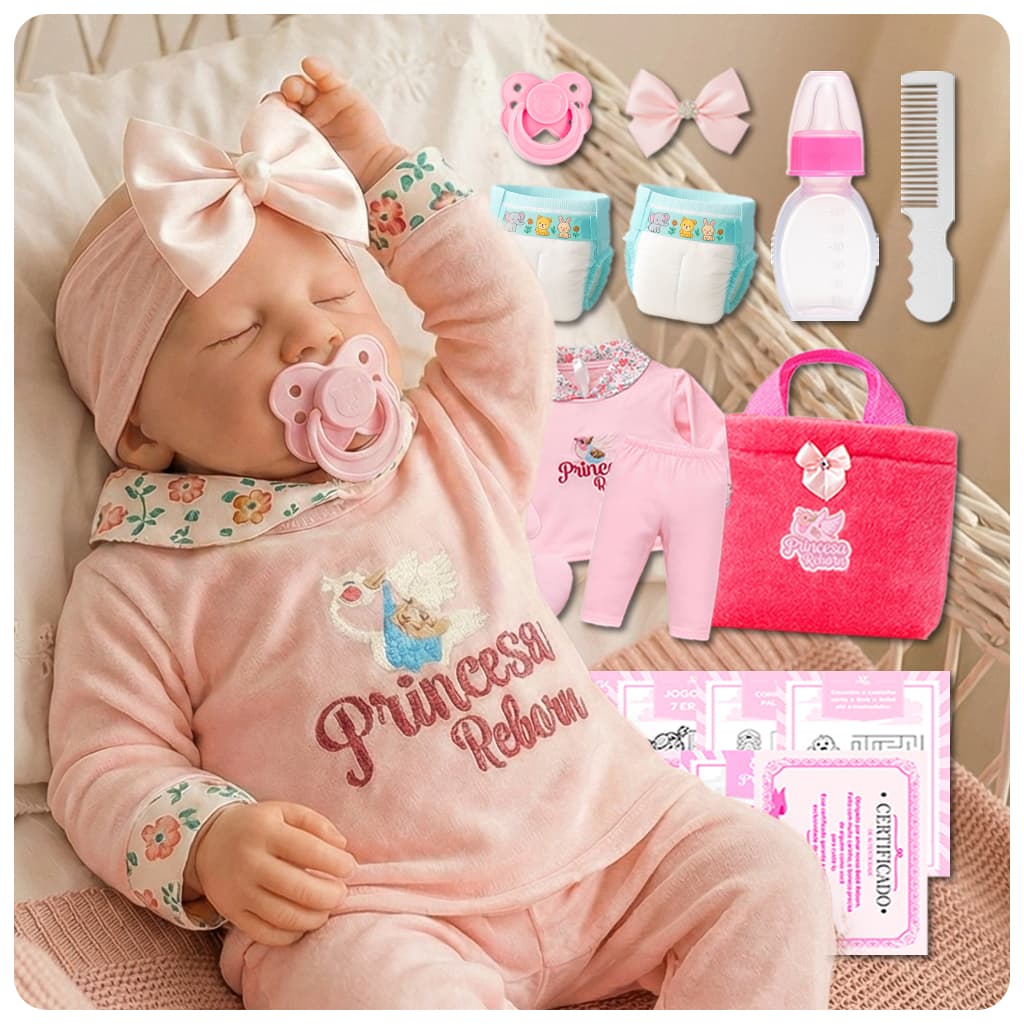 Boneca Bebê Reborn Real + Itens Bolsa Maternidade Promoção!