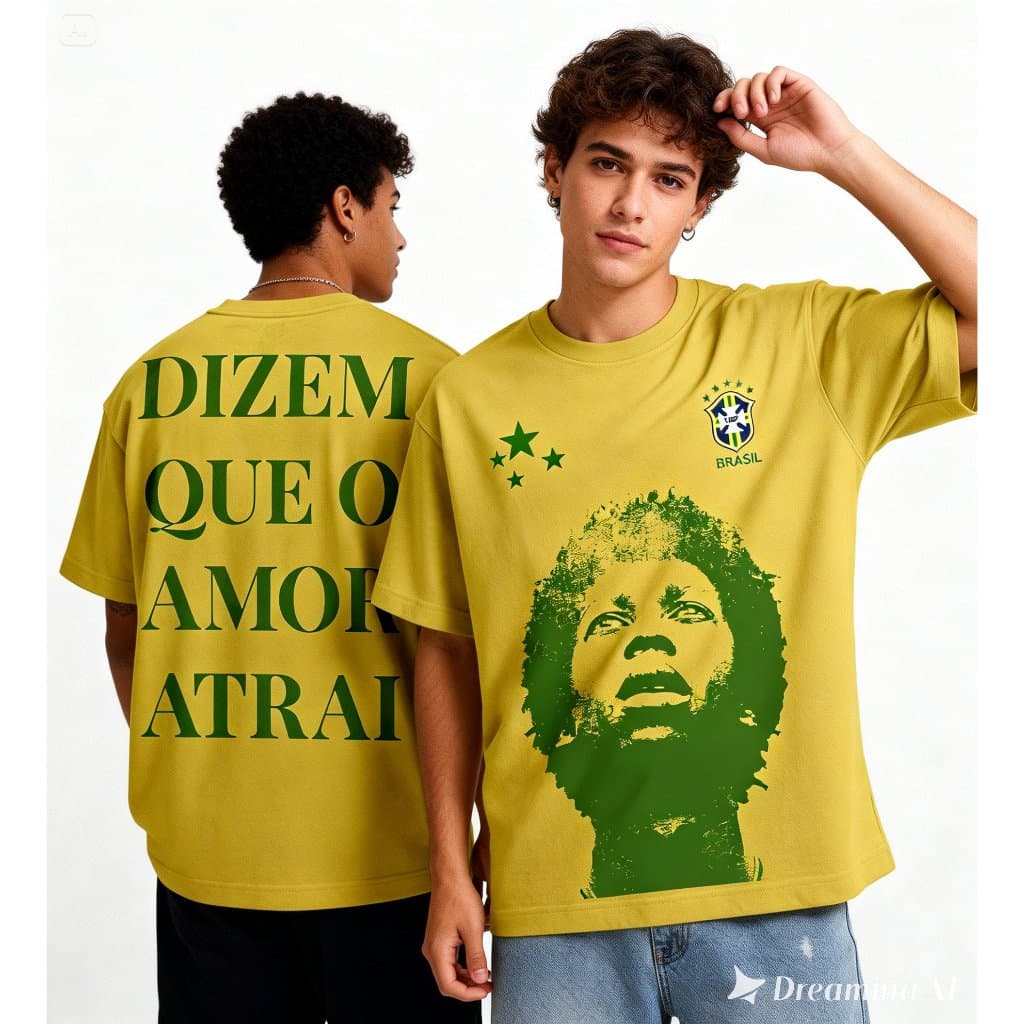 Camiseta Djavan Temática Copa Do Mundo Unissex Camisa Masculina Brasil Envio Imediato T-Shirt Feminina