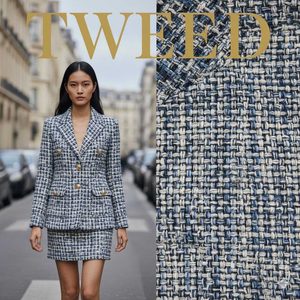 Tecido Tweed mix inverno 76% poliéster 24% algodão 3 metros X 1,50 Larg.