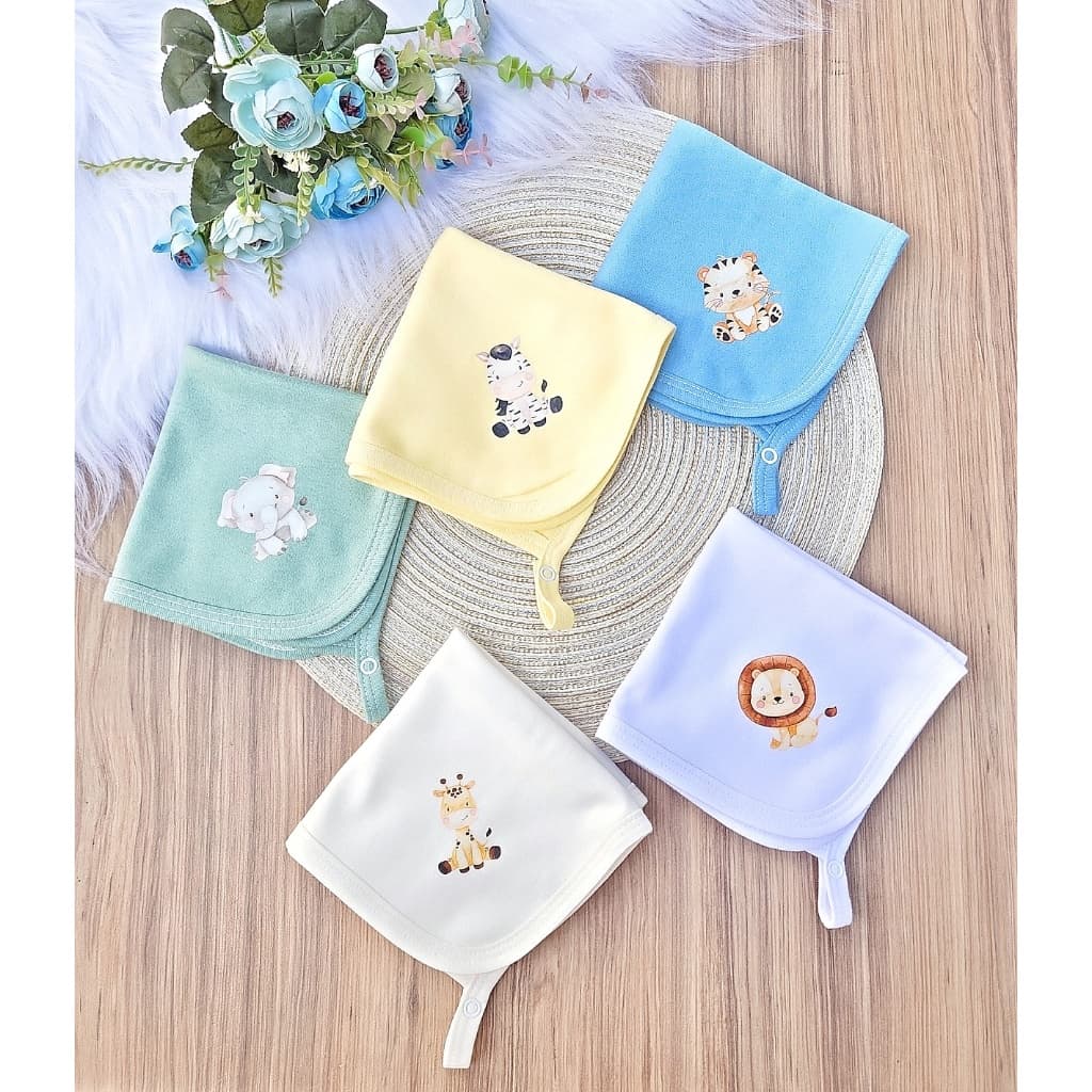 KIT DE 5 PANINHO DE BOCA EM MALHA PARA BEBÊ 100% ALGODÃO  ENXOVAL MATERNIDADE