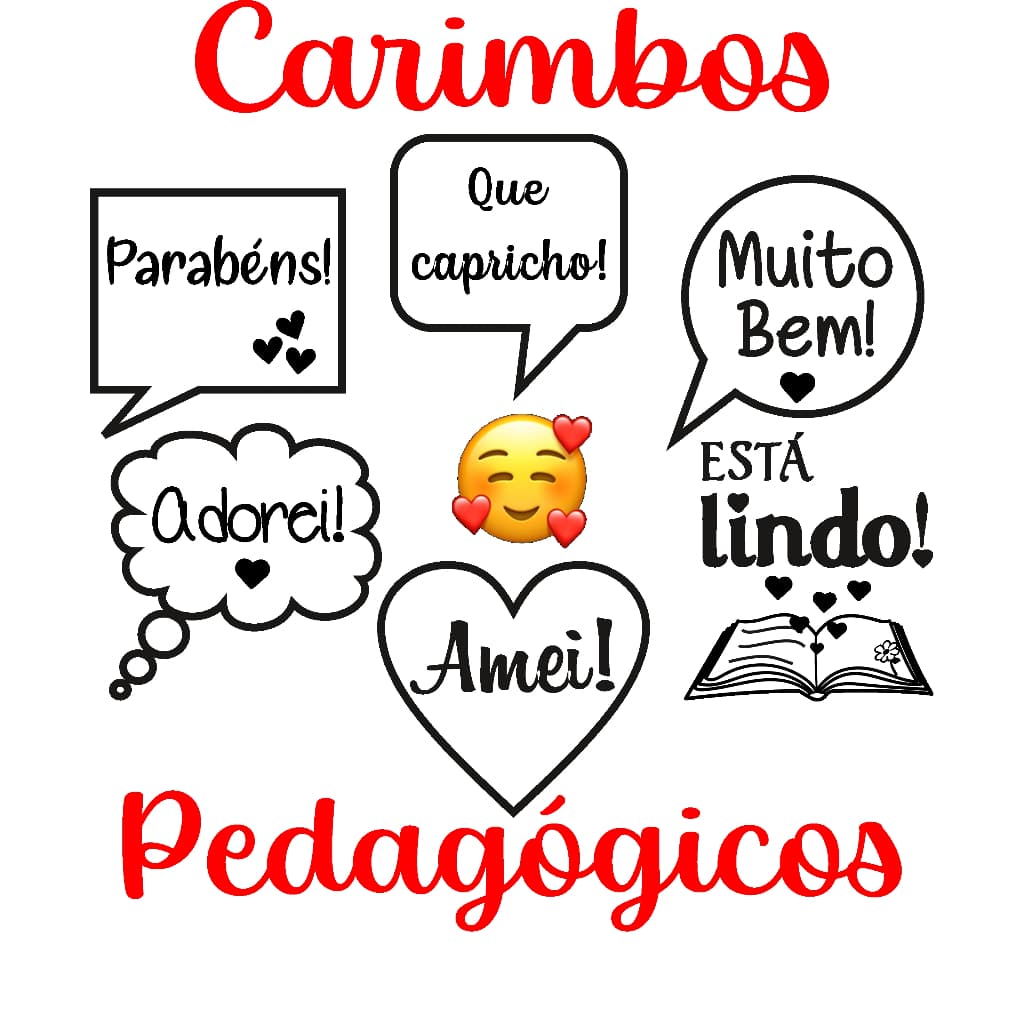 Kit de Carimbos Pedagógicos - Balões de Elogio