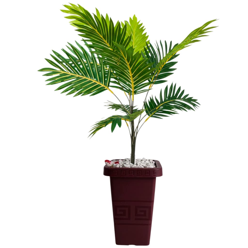 Planta Coqueiro Flor Artificial Com Vaso Decorativo Enfeite Sala Casa Escritorio Decoração Natural